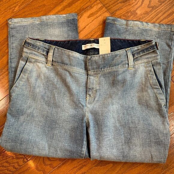 Tommy Hilfiger Woman flat front side adjust stretch jeans 14 NWT - Picture 1 of 16